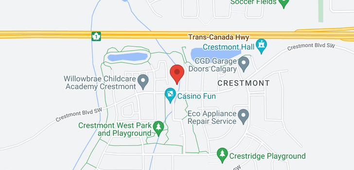 map of 12706 Crestmont Boulevard SW